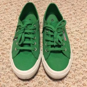 Superga green sneakers sz37